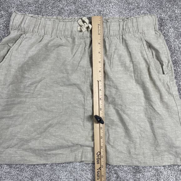 Patagonia Skirt Womens Medium Island Hemp Beach Organic Cotton Mini Tan Stretchy - Picture 9 of 9